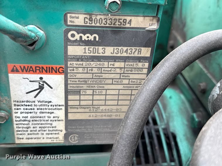 image for item EW4376 (2) Onan generators