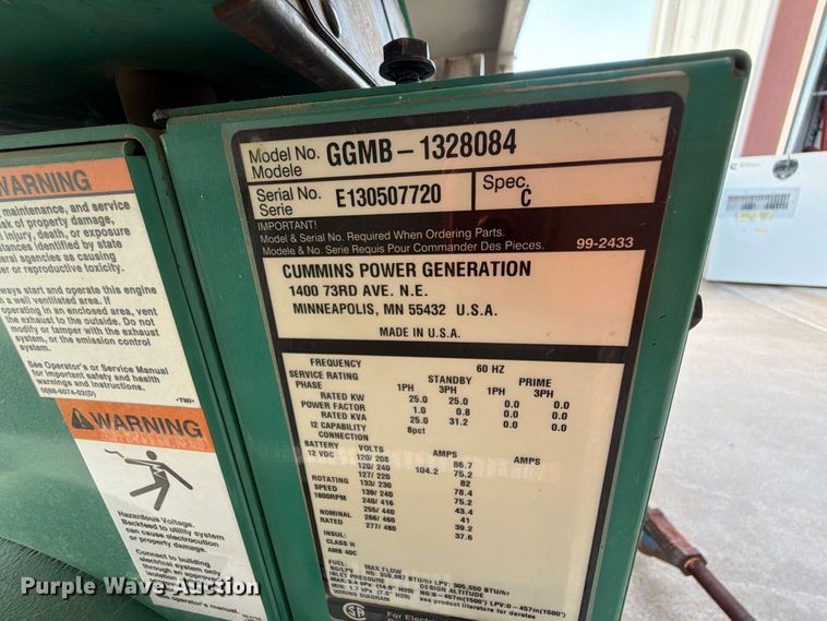 image for item EW8903 Cummins GGMB-1328084 generator