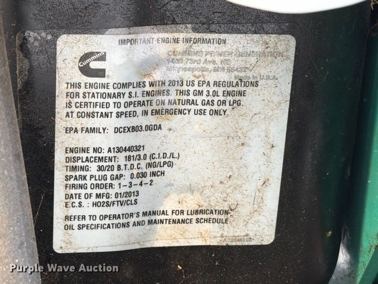 image for item EW8904 Cummins GGMB-1219053 generator