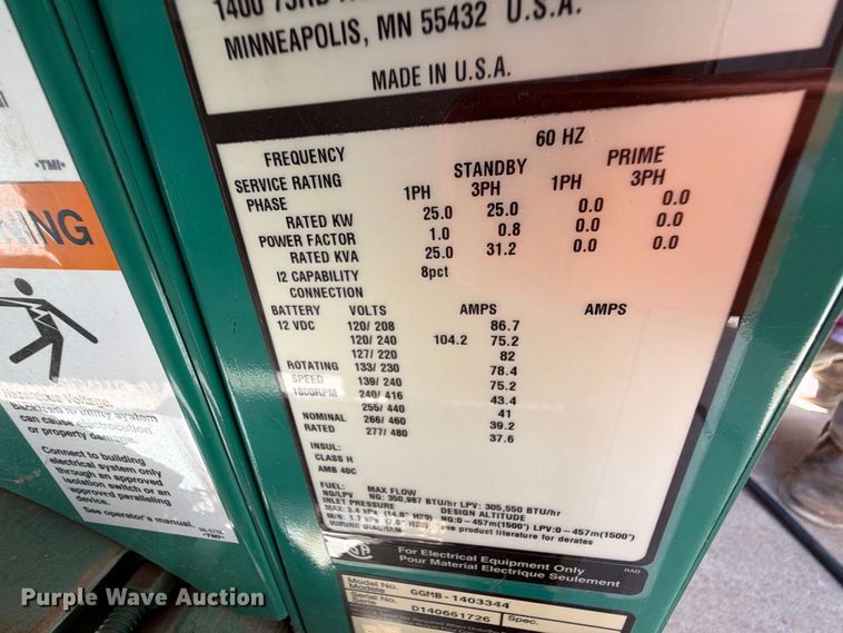 image for item EW8907 Cummins GGMB-1403344 generator