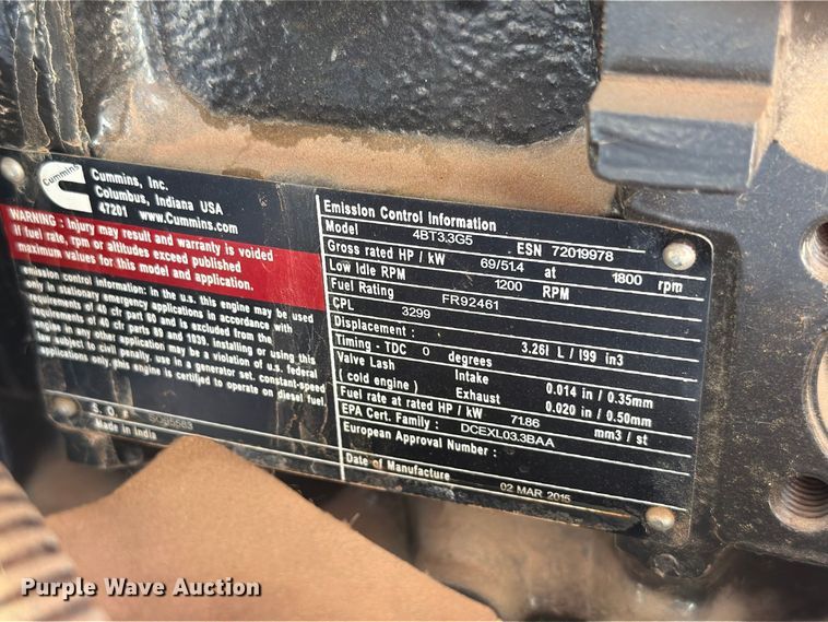 image for item EW8914 Cummins C25 D6 generator