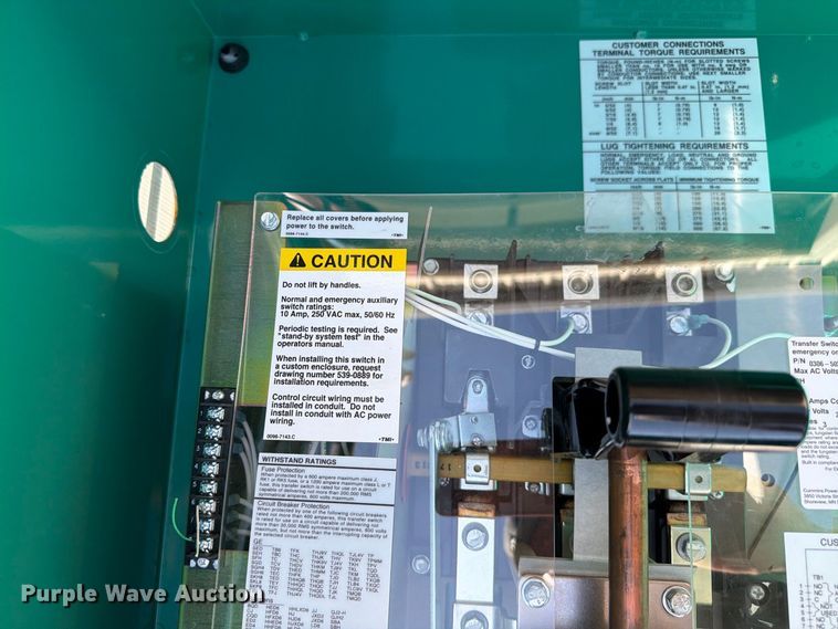 image for item EW8915 Cummins 00TECB-1445978 transfer switch