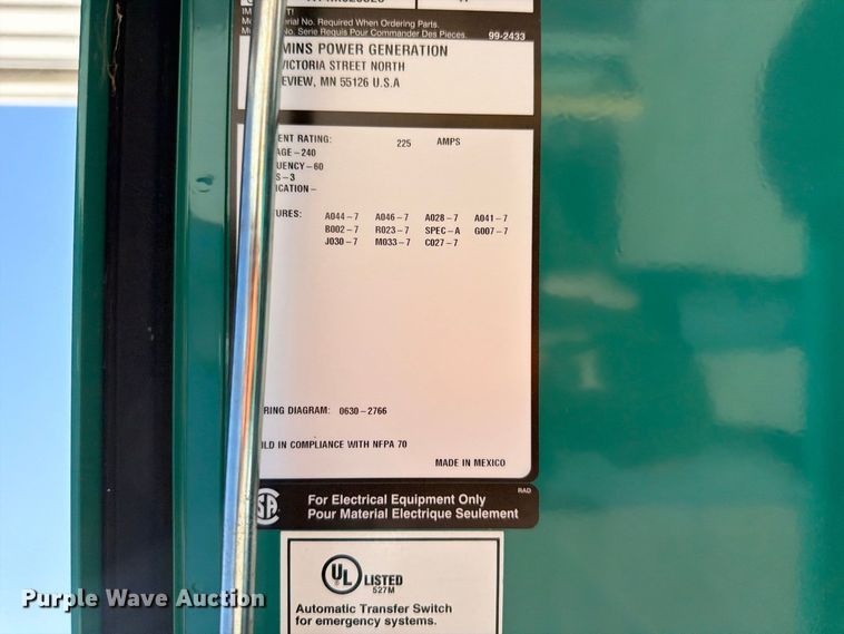 image for item EW8915 Cummins 00TECB-1445978 transfer switch