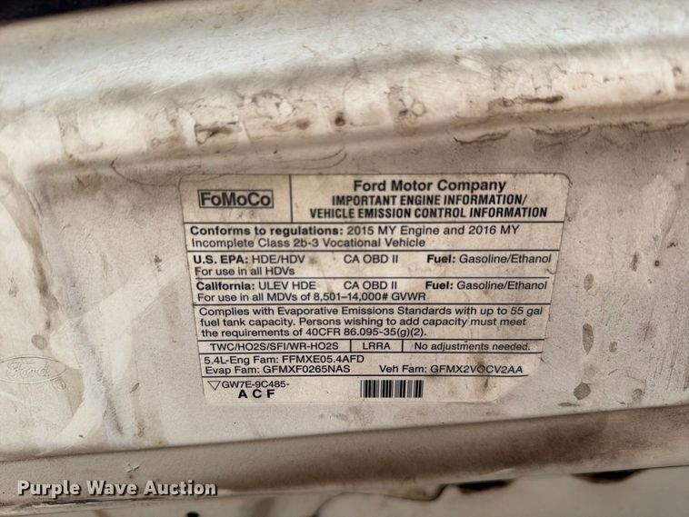 image for item EW8969 2016 Ford E350 Super Duty utility van