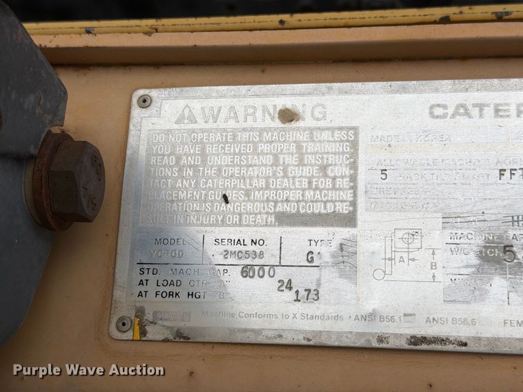 image for item EW8973 Caterpillar VC60D forklift