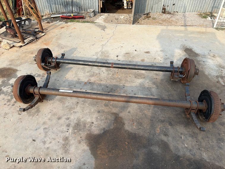image for item EX0559 (2) trailer axles