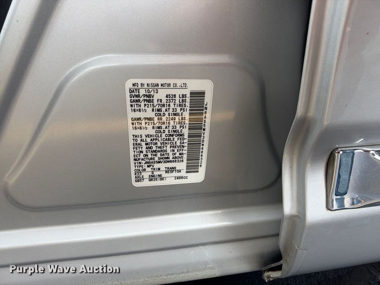 image for item EX2321 2013 Nissan Rogue SUV