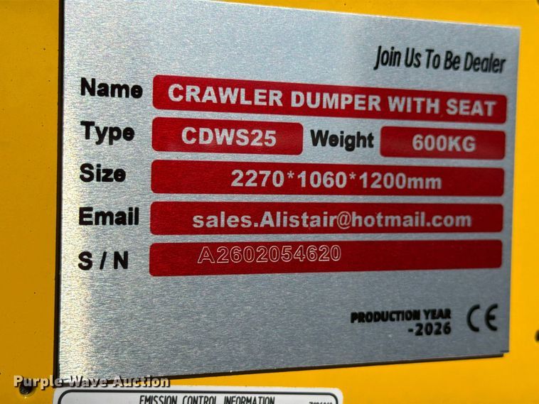 image for item EX4193 2026 Alistair CDWS25 track carrier