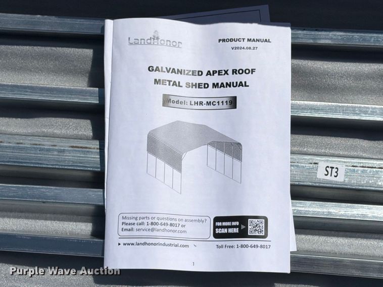 image for item EX4204 LandHonor LHR-MC1119 metal carport