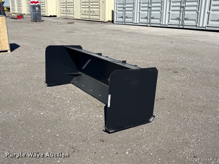 JCT skid steer snow pusher