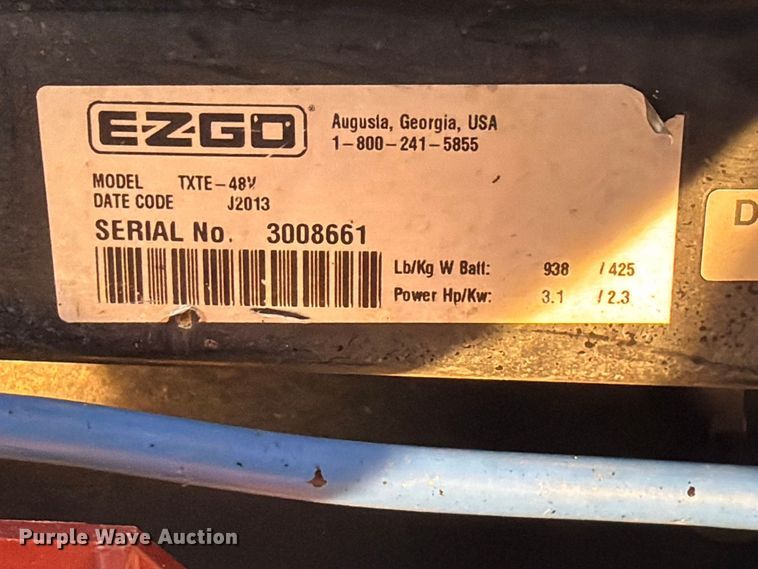 image for item EX4330 2013 E-Z-GO TXTE golf cart