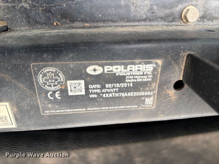 image for item EX4349 2014 Polaris Ranger utility vehicle