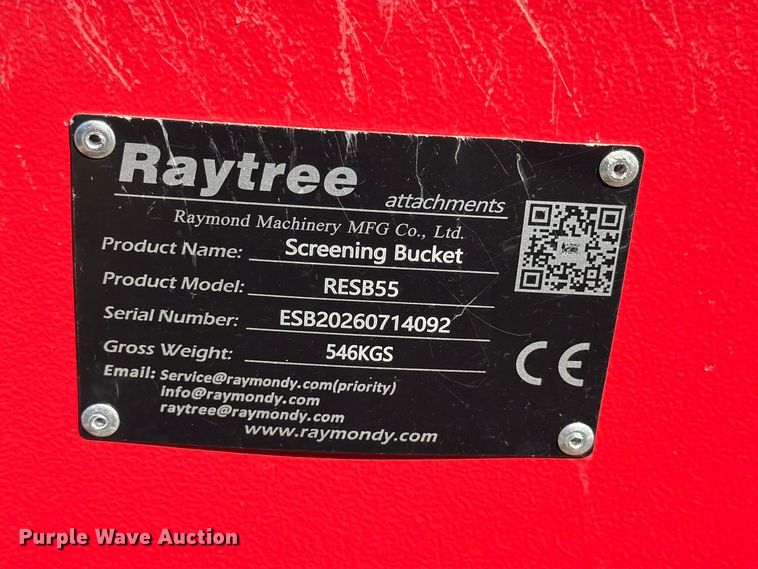 image for item EX4356 Raytree RESB55 excavator screening bucket