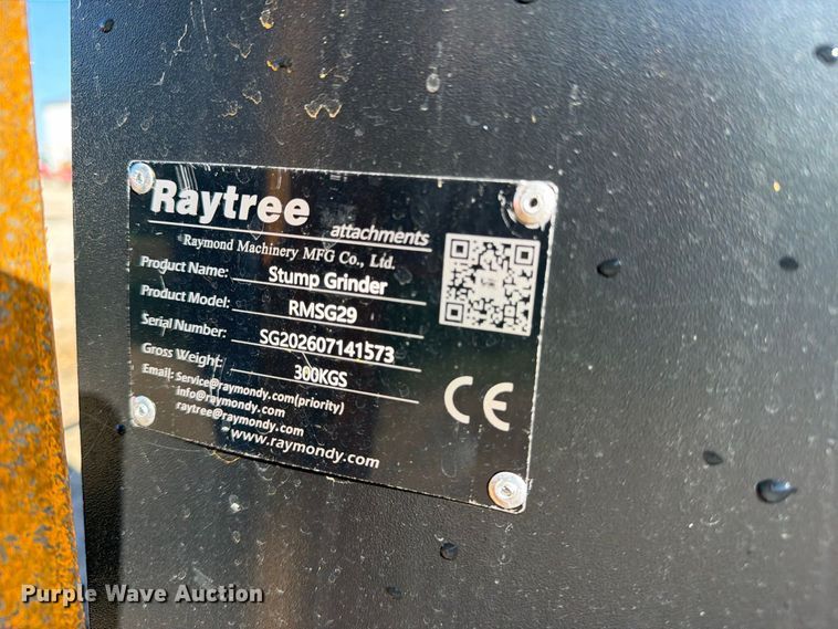 image for item EX4361 Raytree RMSG29 skid steer stump grinder