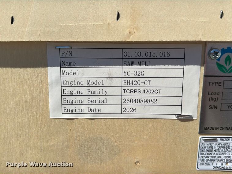 image for item EX4363 2026 AGROTK YC-32G sawmill