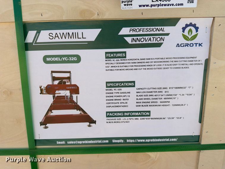 image for item EX4363 2026 AGROTK YC-32G sawmill