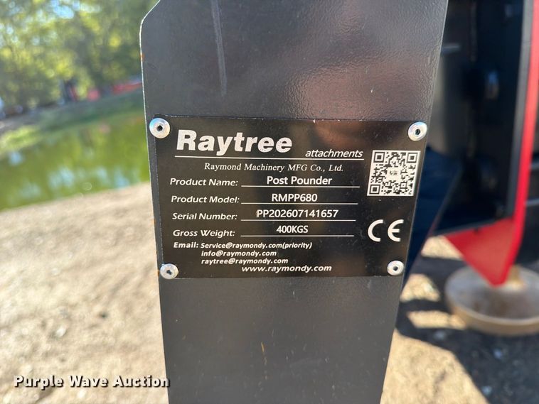 image for item EX4367 Raytree RMPP680 skid steer post pounder