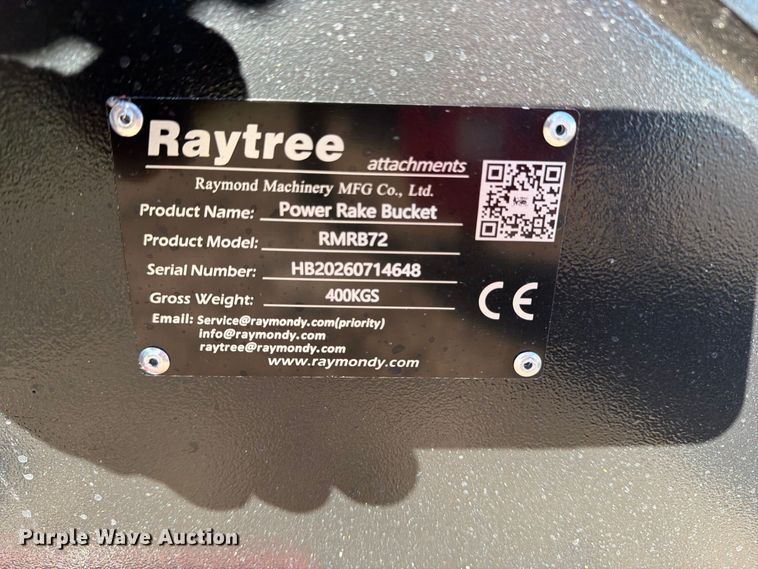 image for item EX4368 Raytree RMRB72 skid steer power rake bucket