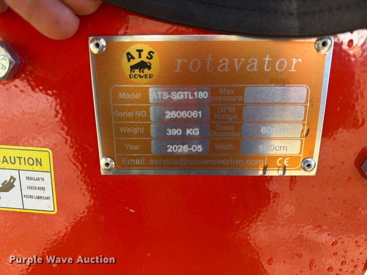 image for item EX4371 2026 Wolverine ATS-SGTL 180 rototiller
