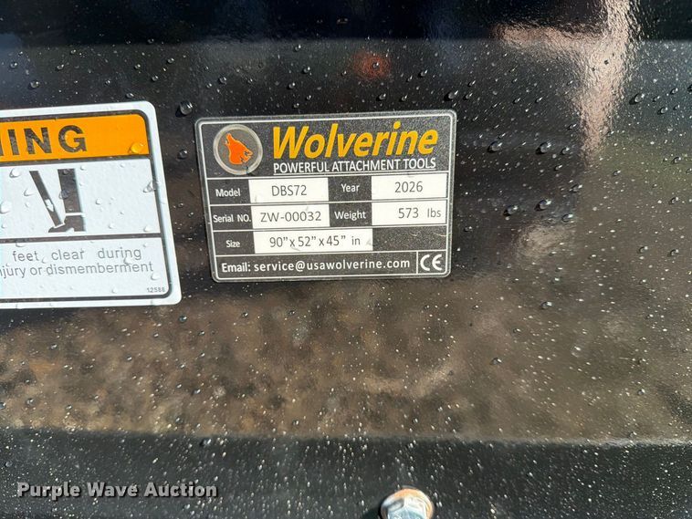image for item EX4373 2026 Wolverine DBS72 double scraper grader