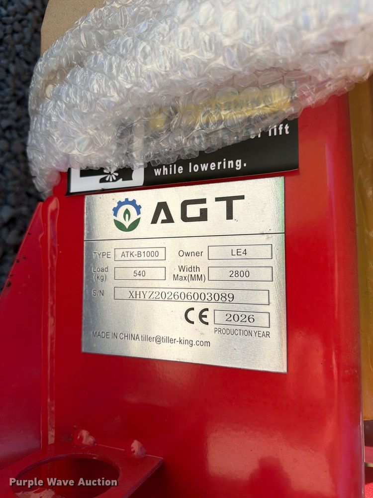 image for item EX4383 2026 AGT ATK-B1000 two post vehicle lift