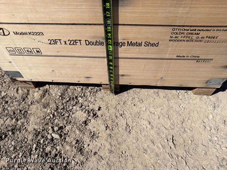 image for item EX4393 KJ K2223 metal shed