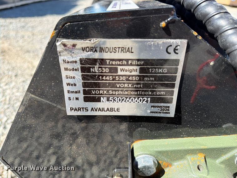 image for item EX4394 2026 Vorx Industrial compact utility loader attachments