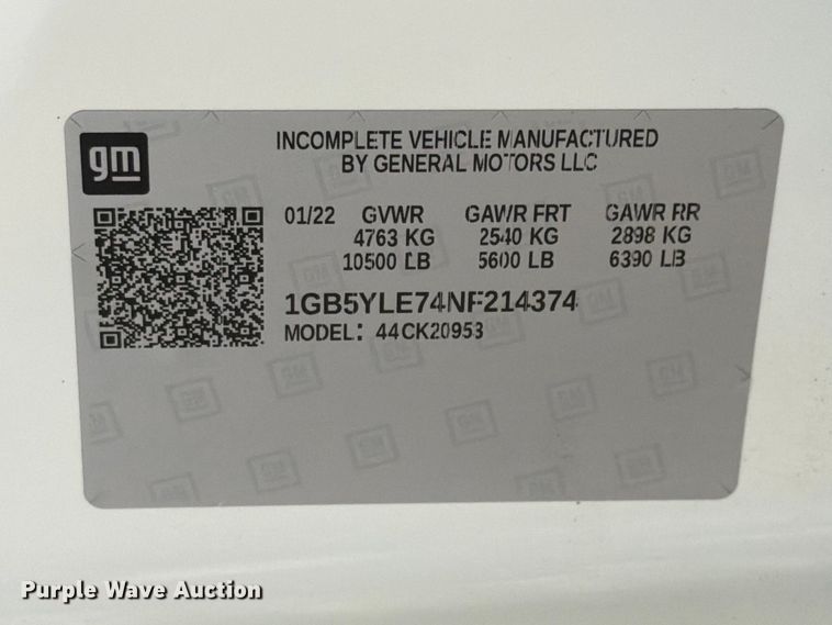 image for item EX4604 2022 Chevrolet Silverado 2500HD Ext. Cab utility bed pickup truck
