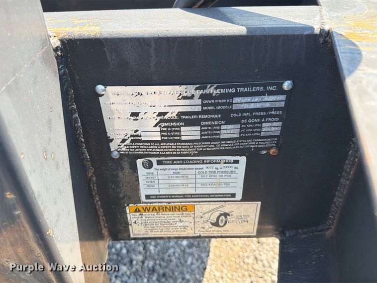 image for item FB5139 2010 Fleming Trailers TD820-10 flatbed trailer