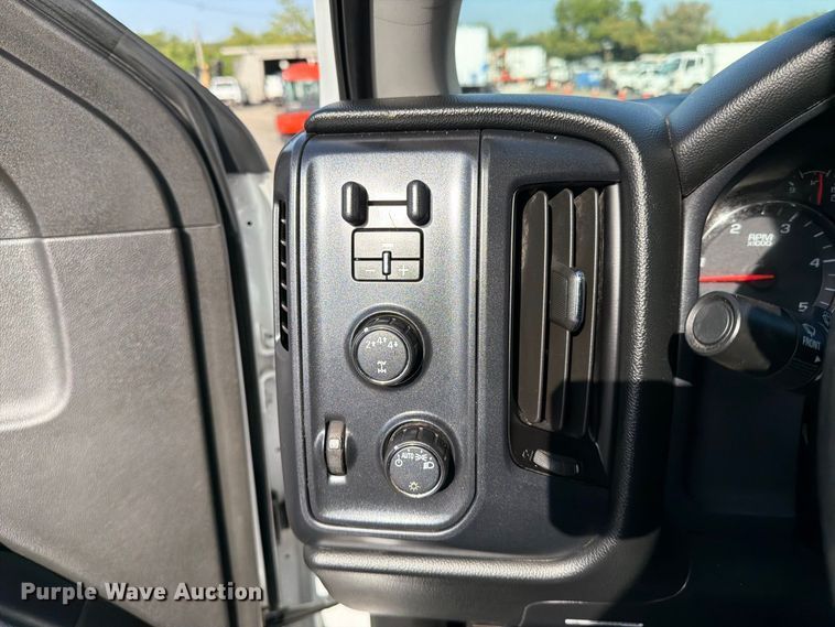 image for item FB5155 2022 Chevrolet Silverado 6500HD Crew Cab flatbed truck