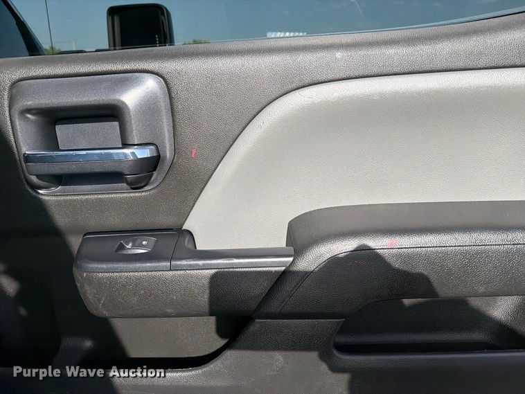 image for item FB5155 2022 Chevrolet Silverado 6500HD Crew Cab flatbed truck