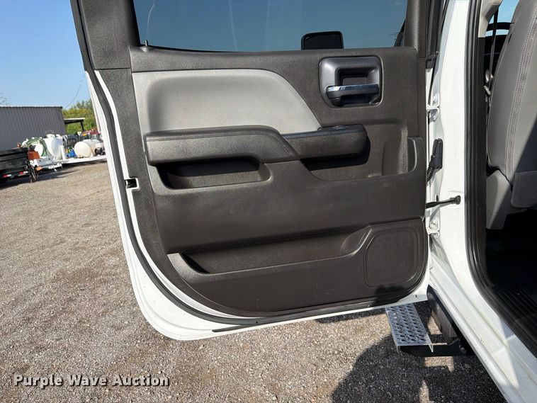 image for item FB5155 2022 Chevrolet Silverado 6500HD Crew Cab flatbed truck