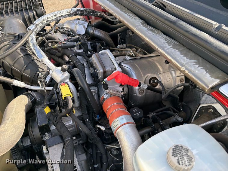 image for item FB5155 2022 Chevrolet Silverado 6500HD Crew Cab flatbed truck