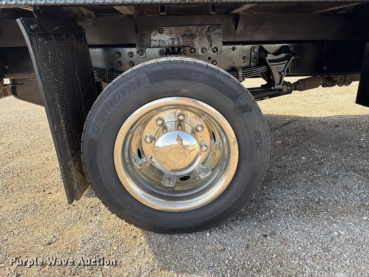 image for item FB5155 2022 Chevrolet Silverado 6500HD Crew Cab flatbed truck