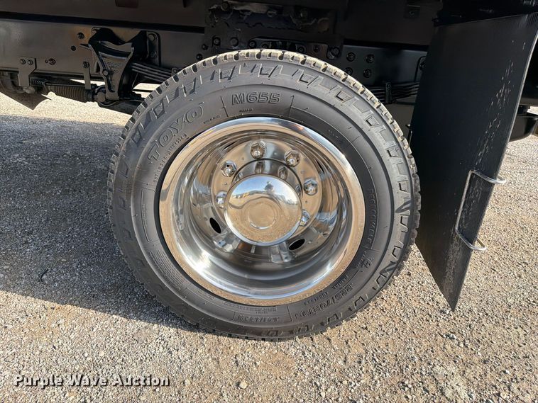 image for item FB5155 2022 Chevrolet Silverado 6500HD Crew Cab flatbed truck