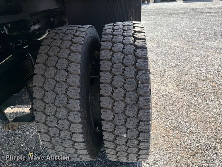 image for item FB5155 2022 Chevrolet Silverado 6500HD Crew Cab flatbed truck