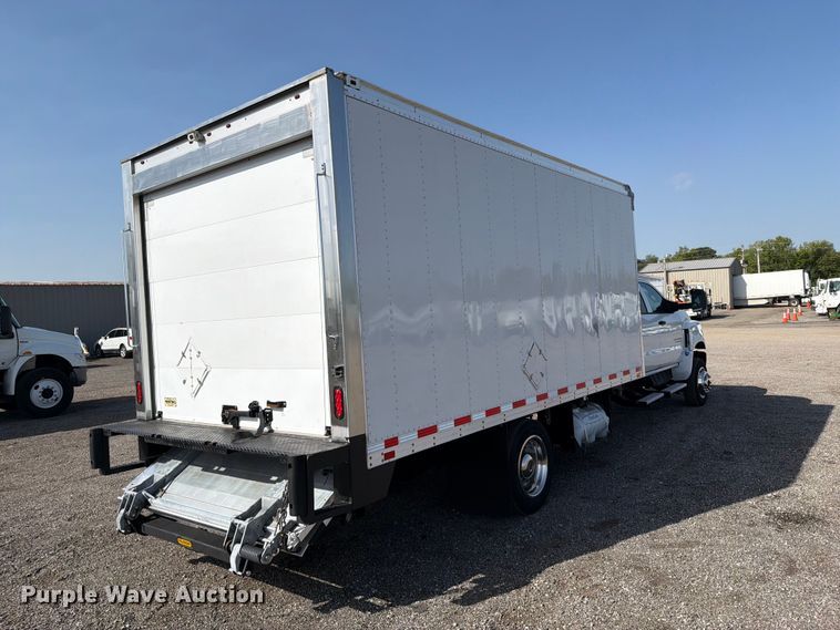 image for item FB5156 2020 Chevrolet Silverado 6500 HD crew cab refrigerated delivery truck