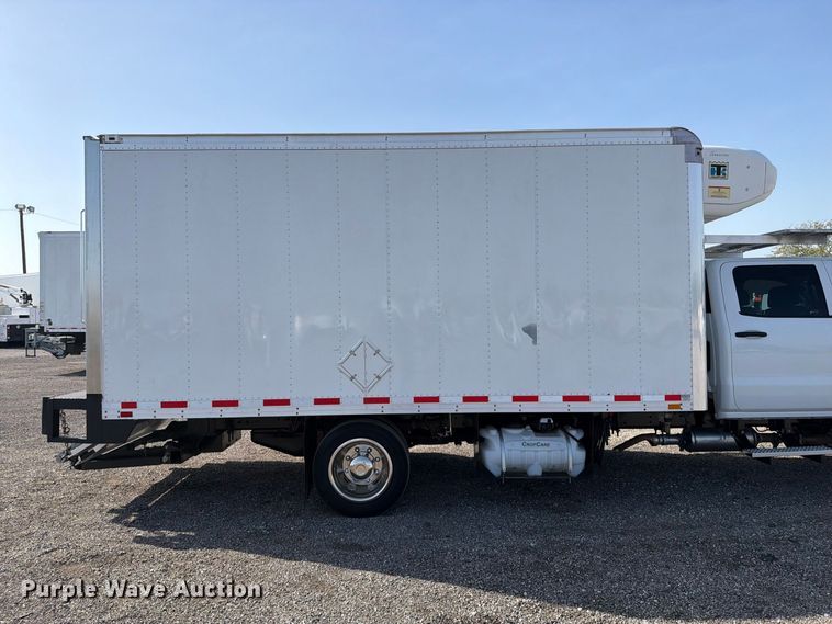 image for item FB5156 2020 Chevrolet Silverado 6500 HD crew cab refrigerated delivery truck