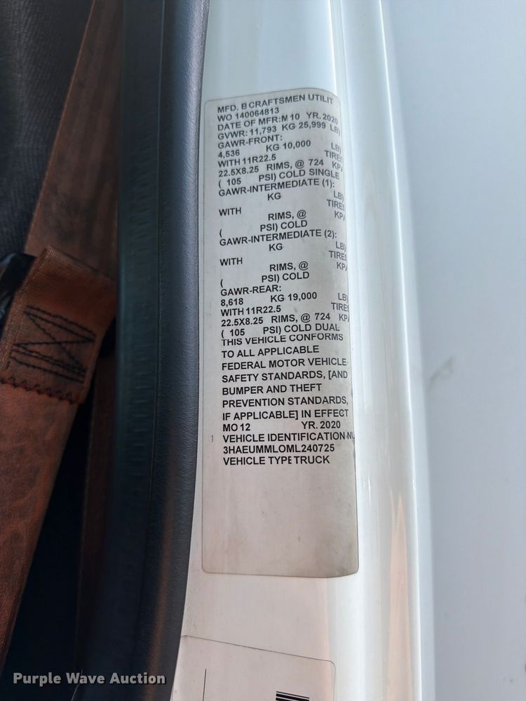 image for item FB5157 2021 International MV607 box truck