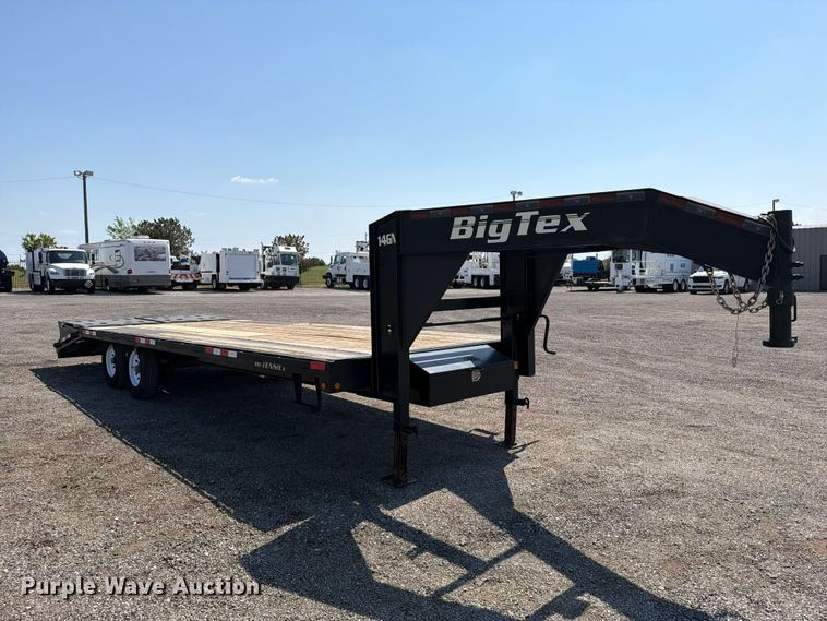 image for item FB5173 2017 BigTex 14GN-20BK+5MR equipment trailer