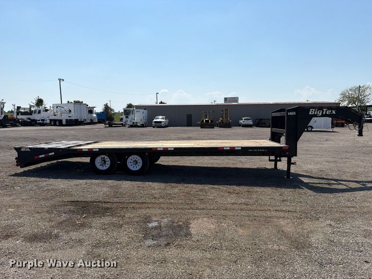 image for item FB5173 2017 BigTex 14GN-20BK+5MR equipment trailer