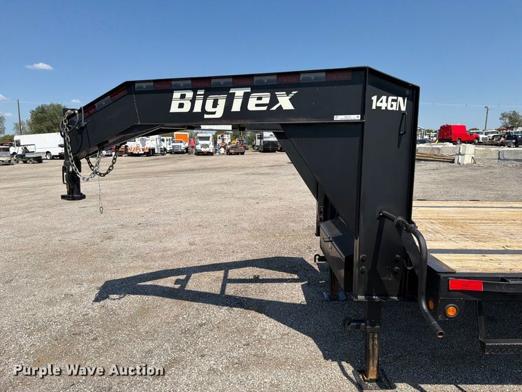 image for item FB5173 2017 BigTex 14GN-20BK+5MR equipment trailer