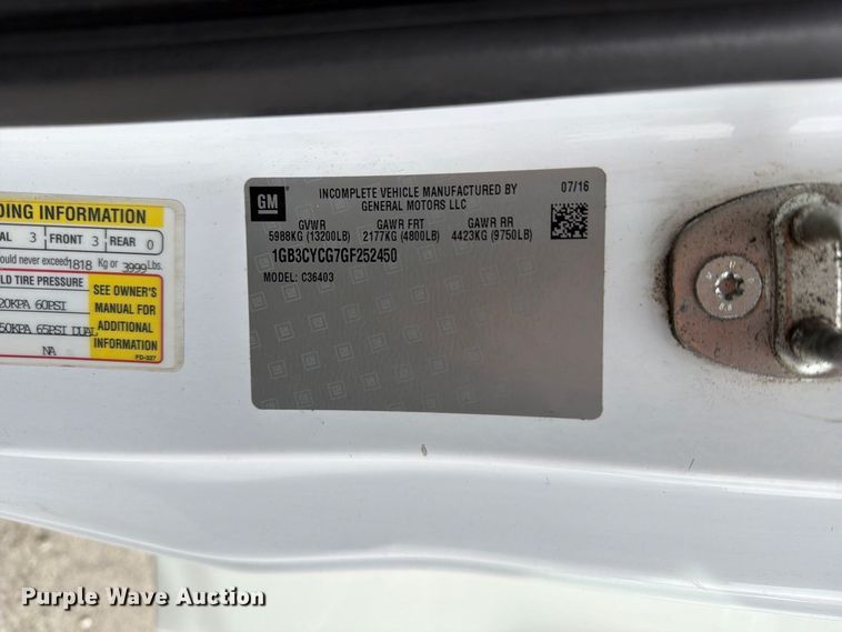image for item FB5951 2016 Chevrolet Silverado 3500HD utility bed pickup truck