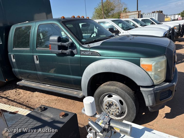 image for item FB6904 2011 Ford F450 Super Duty XL Crew Cab utility bed pickup truck