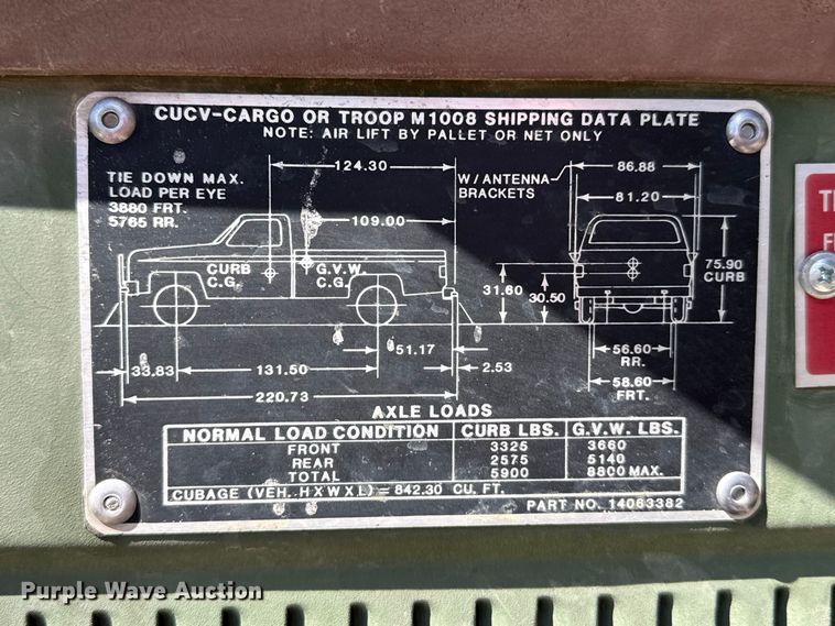 image for item FB6948 1985 Chevrolet D30 pickup truck