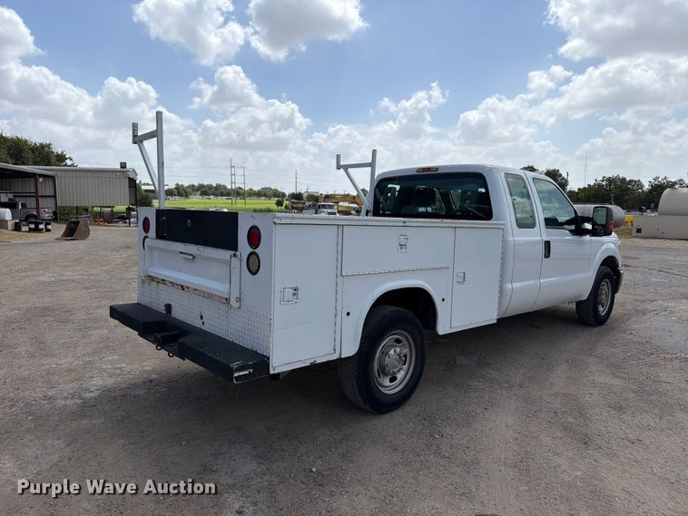 image for item FB8336 2014 Ford F250 Super Duty Ext. Cab utility bed pickup truck