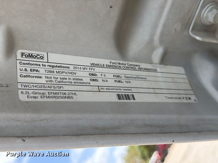 image for item FB8336 2014 Ford F250 Super Duty Ext. Cab utility bed pickup truck
