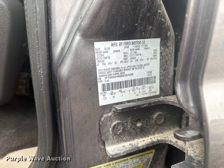 image for item FC3340 2008 Ford F350 Super Duty Crew Cab pickup truck