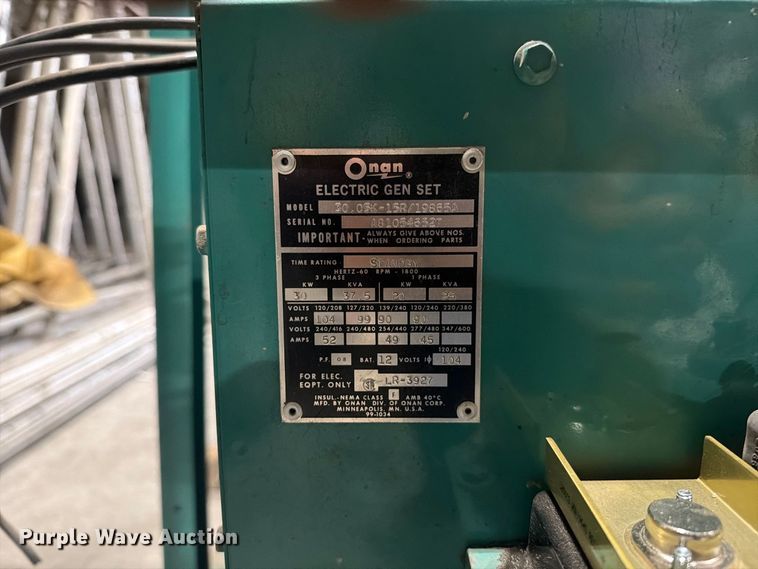 image for item FC3352 Onan 30SK generator