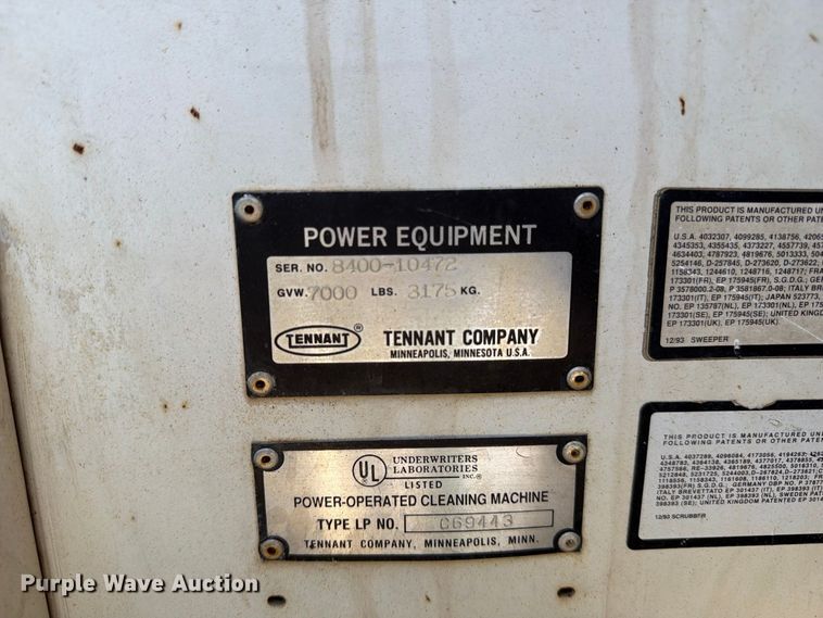 image for item FC3379 Tennant 8400 sweeper